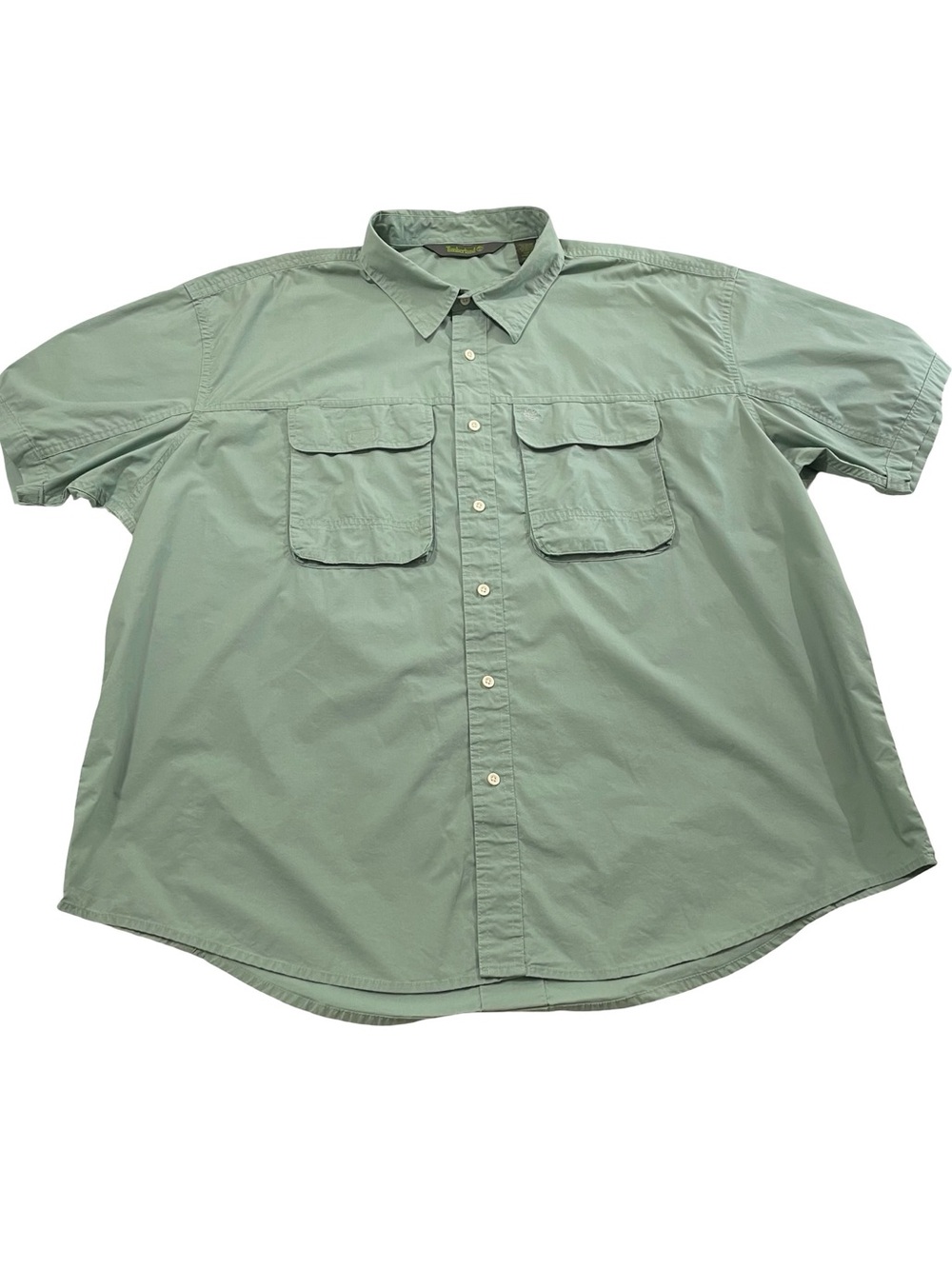 Timberland Outdoor Short Sleeve Button-Up Green Shirt Size 3XL (Retail $65)